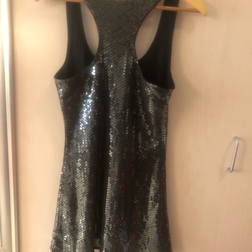 Express Gray Sequin Dress. Racerback Mini Dress. … - image 2